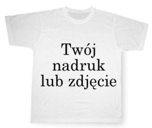 koszulka ze zdjęciem i nadrukiem