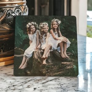 Fotoramka MDF z magnesem na lodówkę 9,5 x 9,5 cm Magnes