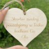 Drewniana Grawerowana Zawieszka Do Auta GRAWER Serce