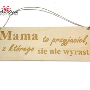 Zawieszka drewniana na ścianę 7 x 20 cm własny tekst