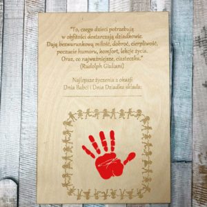 Drewniana Laurka na odcisk dłoni Dzień Babci Dzień Mamy Dzień Taty