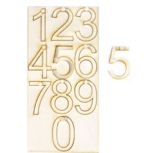 Tabliczka drewniana cyfry 0 - 9 do tablicy manipulacyjnej puzzle