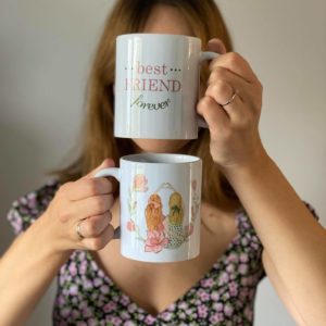 kubek ceramiczny z nadrukiem super przyjaciółki prezent upominek podziękowanie best friend forever