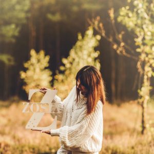 Imię Metryczka Litera Dekoracja Drewniana S