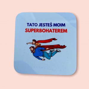 Magnes na lodówkę ze zdjęciem Dzień Taty Tato jesteś moim superbohaterem