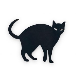 Czarny kot ozdoba dekoracja na halloween