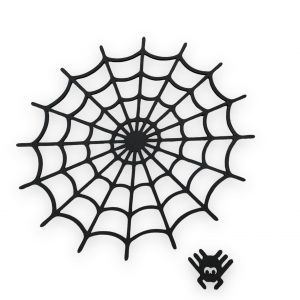 Pajęczyna z pająkiem ozdoba dekoracja na halloween kolor czarny
