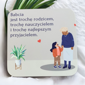 Magnes na lodówkę ze zdjęciem Dzień Babci Babcia jest trochę rodzicem, ...