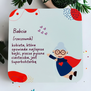 Magnes na lodówkę ze zdjęciem Dzień Babci Babcia kobieta, która...