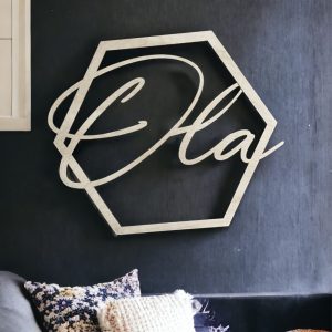 Koło drewniane własny nadruk ozdoba na ścianę obręcz dekoracja na ścianę 45 cm