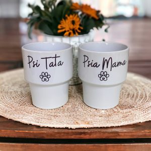 Kubek retro z nadrukiem Psia Mama