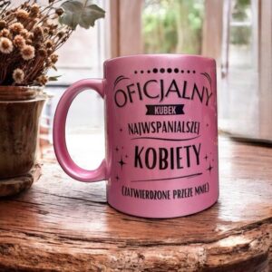 kubek brokatowy dla kobiety