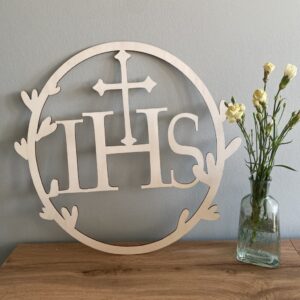 Drewniana obręcz na Komunię