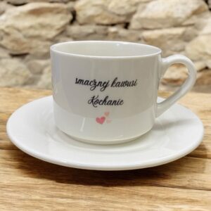 Filiżanka Prezentowa „Smacznej Kawusi Kochanie”