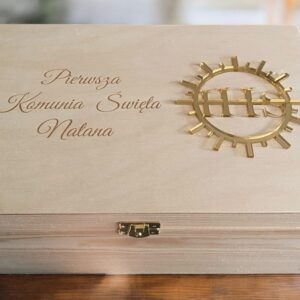 Pamiątka Komunijna z Drewna
