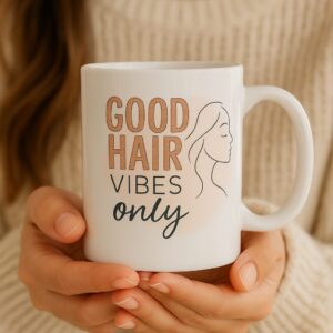Kubek dla fryzjera i włosomaniaczki – „Good Hair Vibes Only”