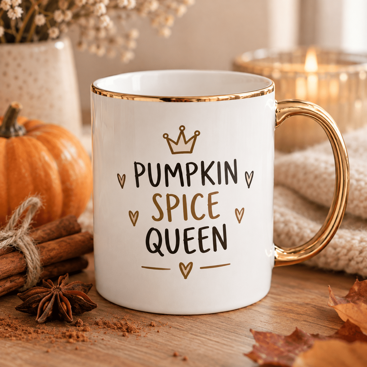 Kubek Pumpkin Spice Queen – jesienny kubek dla królowej kawy